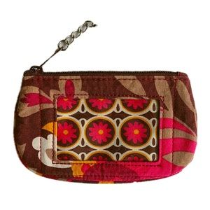 Vera Bradley Retired Pink Yellow Carbaby
Mini Zip ID Coin Purse EUC
